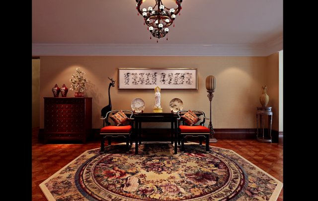 Fashionable Chinese style and vintage dining room 1817 3D Model
