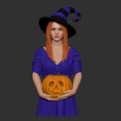 Halloween girl 3D Model