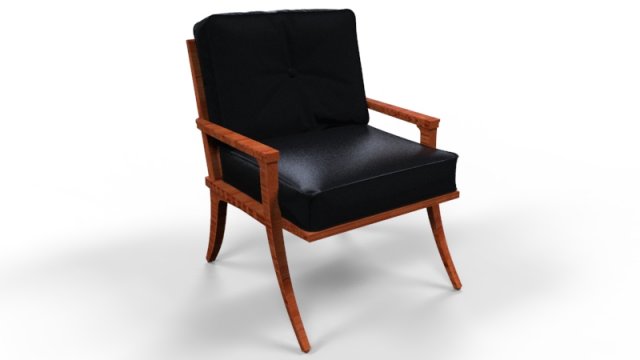 Liner leather armchair 3D Model