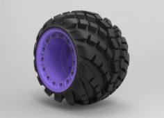 Arched offroad wheel 3D Model