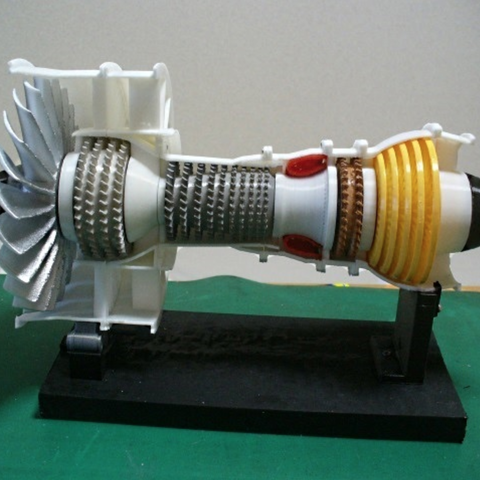 Jet Engine, 2-Spool, Current 3D Print Model