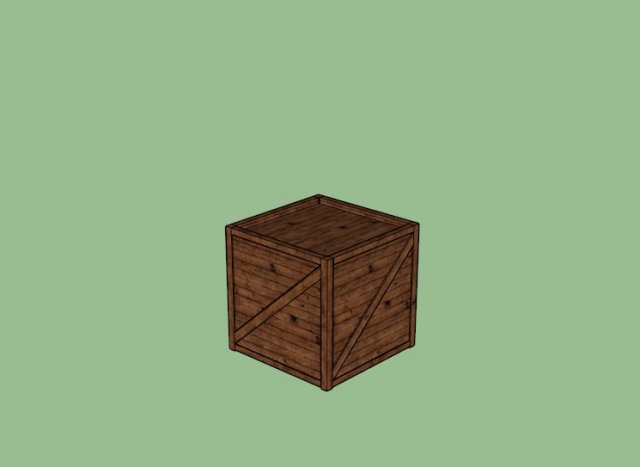 Wooden box 3D Model