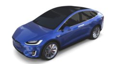 Tesla Model X Blue 3D Model