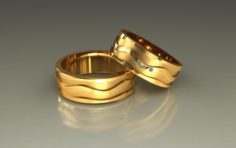 Wedding rings 3D0206 3D Model