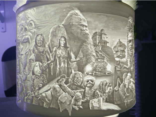 Halloween Horror Movie Lithophane 3D Print Model