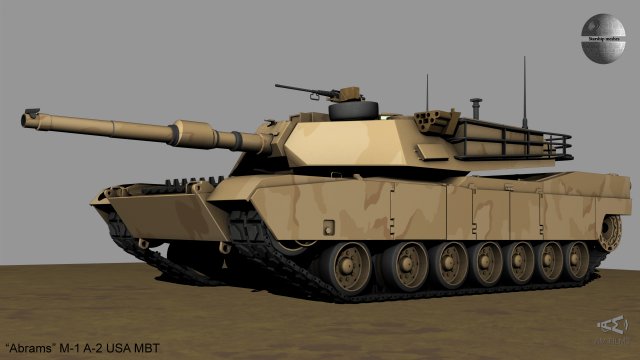 Abrams M-1 A-2 USA MBT 3D Model