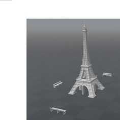 Paris Tour Eiffel 3D Print Model