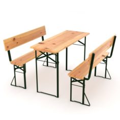 Beer bench						 Free 3D Model