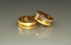 Wedding rings 3D0205 3D Model