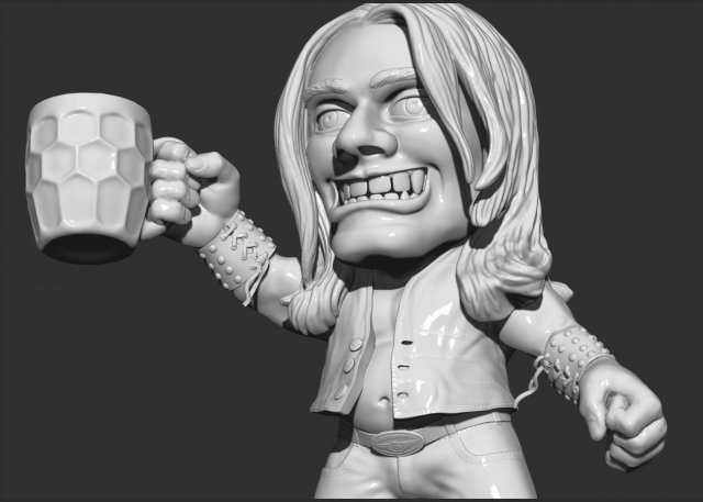 The man drinks beer 3D Model