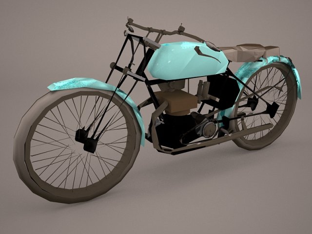 1921 classic motorcycle 3D Model