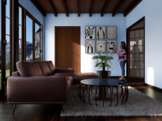 Small living room 3D Model