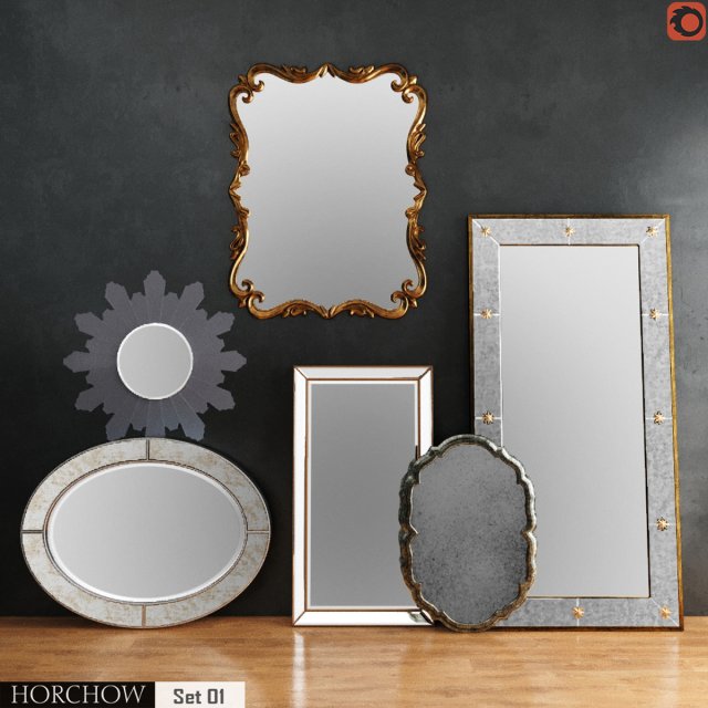 HORCHOW Mirrors Set 01 3D Model