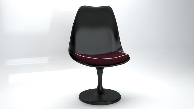 Black tulip chair 3D Model