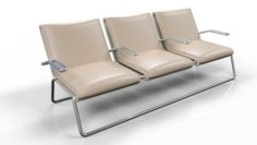 3 armchair waiting seat 3D Model