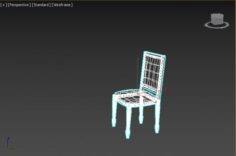 Stylish Dining Table Chair 3D Model