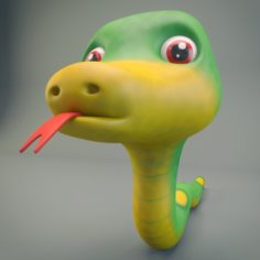 Cartoon Snake 3D Model