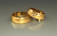 Wedding rings 3D0202 3D Model