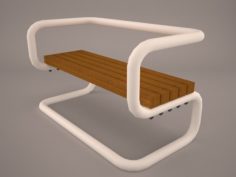 Teakwood Tree Bench 3D Model