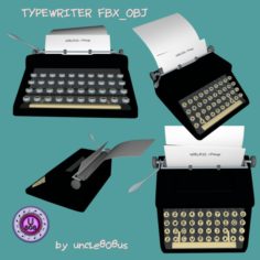 TypewriterOld FBX OBJ 3D Model