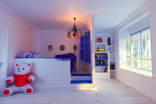 The family decorated the children room 3D Model