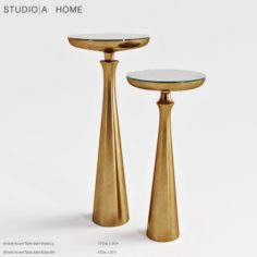 STIDIO I A HOME Minaret Satin Brass Small Accent Table 3D Model
