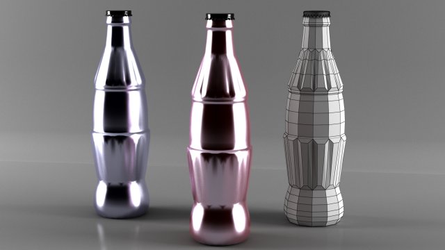 Coca cola bottle low poly Free 3D Model