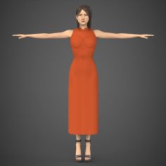 Realistic Female Tina 3D Model