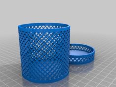 Round Lattice Box 3D Print Model