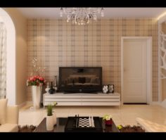 The luxurious modern living room is 1869 3D Model