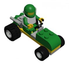 Lego 6707 Green Buggy Free 3D Model