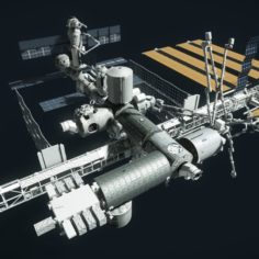 PBR Game Ready ISS Space Station 3D Model