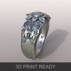 Ring butterfly Free 3D Model
