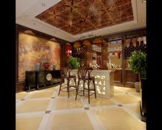 Luxury fashion European restaurant 1834 3D Model