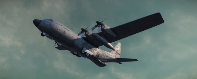 Military C-130 Cargo Transport Plane 3D Model