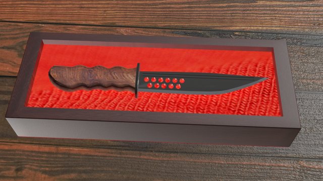 Combat knife obj fbx max 3D Model