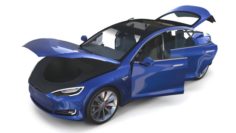 Tesla Model S 2016 Blue with interior 3D Model