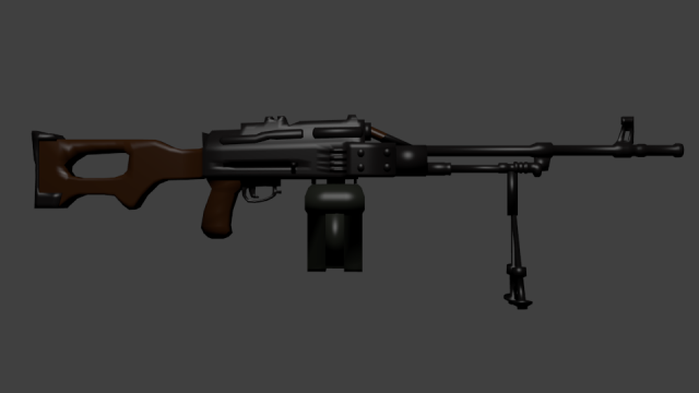 Machine- gun 3D Model