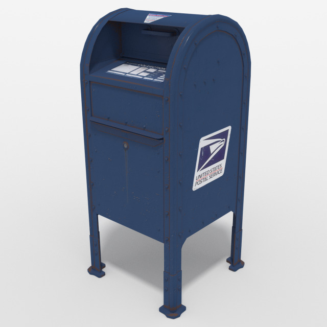 USPS Mailbox Dropbox 3D Model