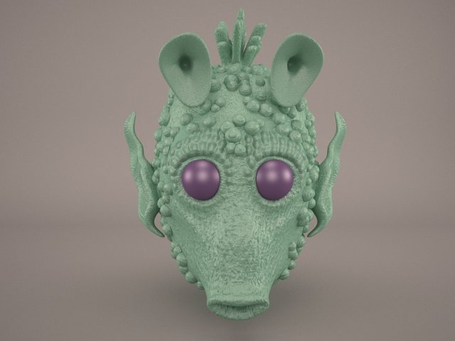 Greedo Head Star Wars 3D Model