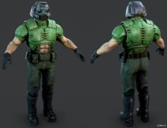 Doom Guy 3D Model