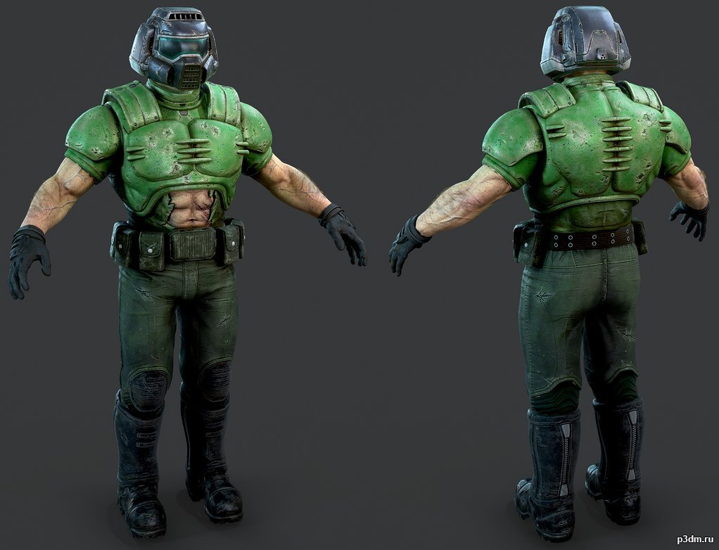 Doom Guy 3D Model - 3DHunt.co