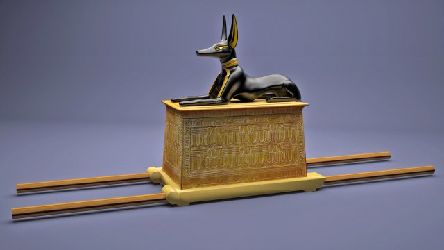 Egyptian Anubis Shrine Tutankhamun 3D Model