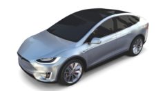Tesla Model X Silver 3D Model