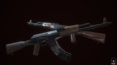 AKM and AK-47 3D Model