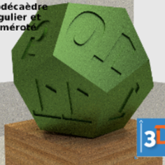Regular and numbered dodecahedron 3D Print Model
