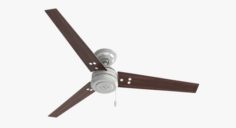 Ceiling Fan – Hanter Cassius silver with wood 3D Model