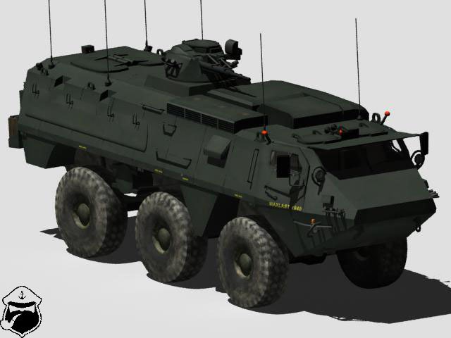 Patria XA-203 armoured personnel carrier 3D Model