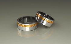 Wedding rings 3D 0210 3D Model