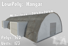 Low Poly Hangar 3D Model
